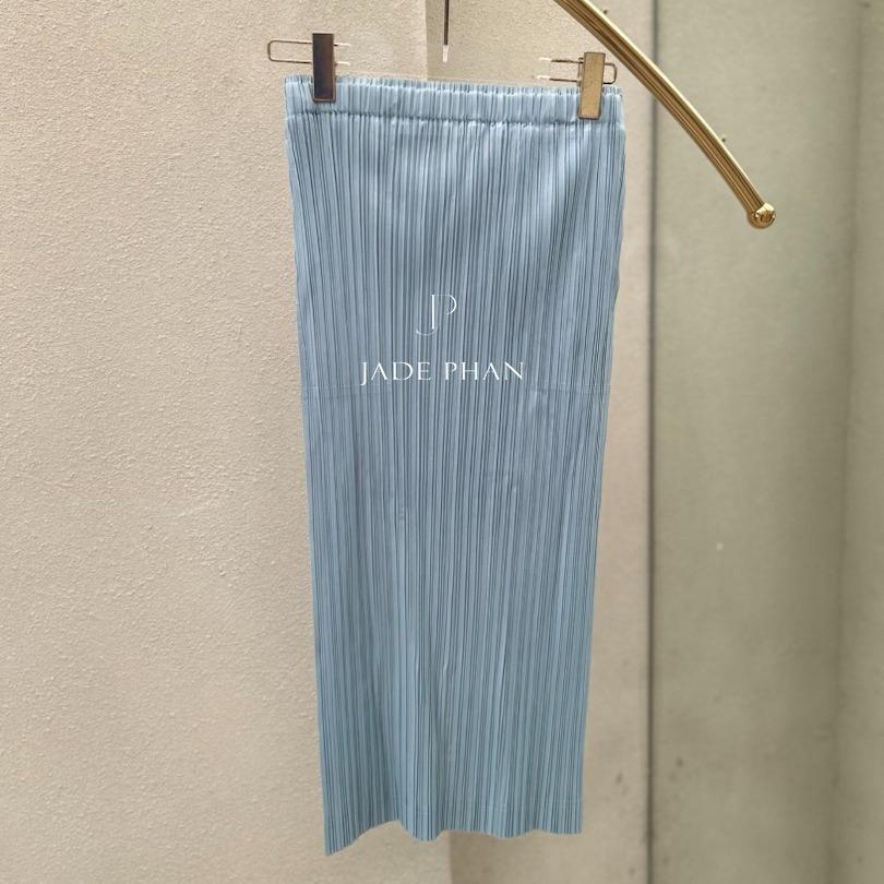 Chân váy Holly XẺ SAU xếp ly, dáng ngắn và dài, chân váy midi nữ dập ly cao cấp không nhăn nhiều màu 76cm 86cm — ảnh 53