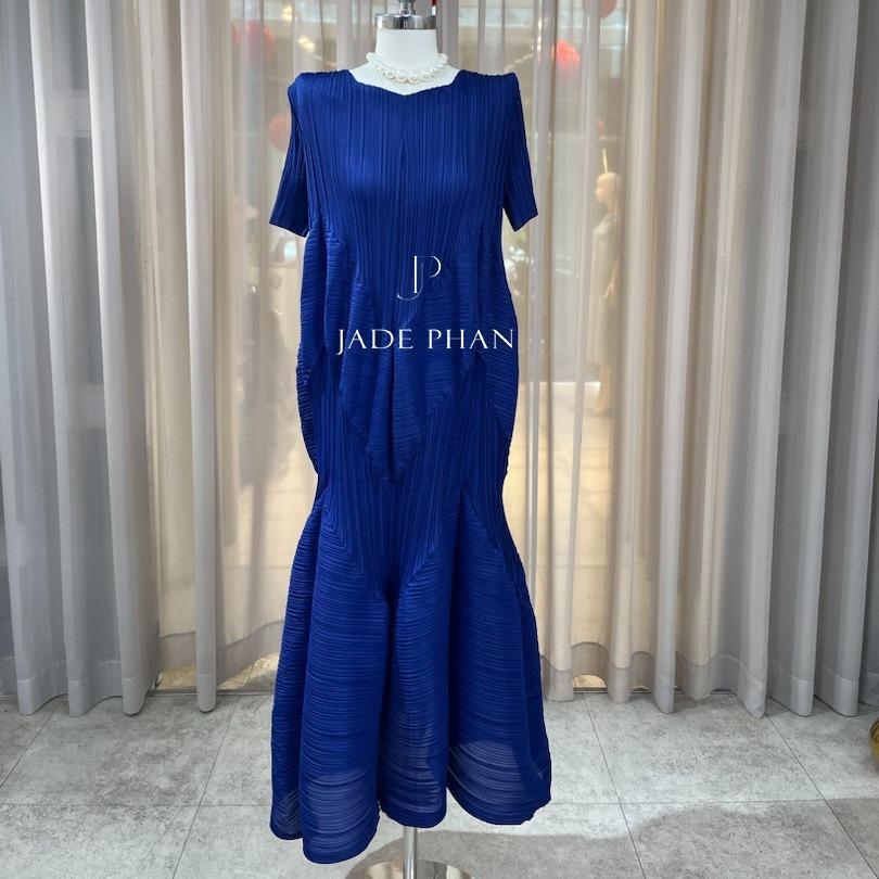 Váy Rose dập ly cao cấp JADEPHAN xếp ly lò xo thanh lịch — ảnh 27