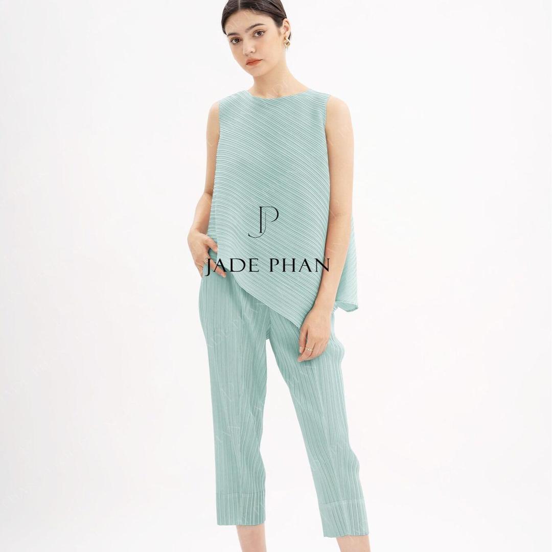 Set gồm áo và quầnđồng màu dập ly cao cấp, bộ quần áo xếp ly chuẩn form thanh lịch nhiều màu Lea Daisy — ảnh 8