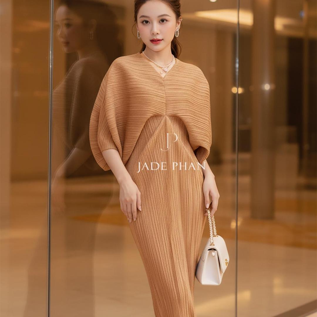 Váy Liana dập ly cao cấp JADEPHAN xếp ly lò xo — ảnh 24