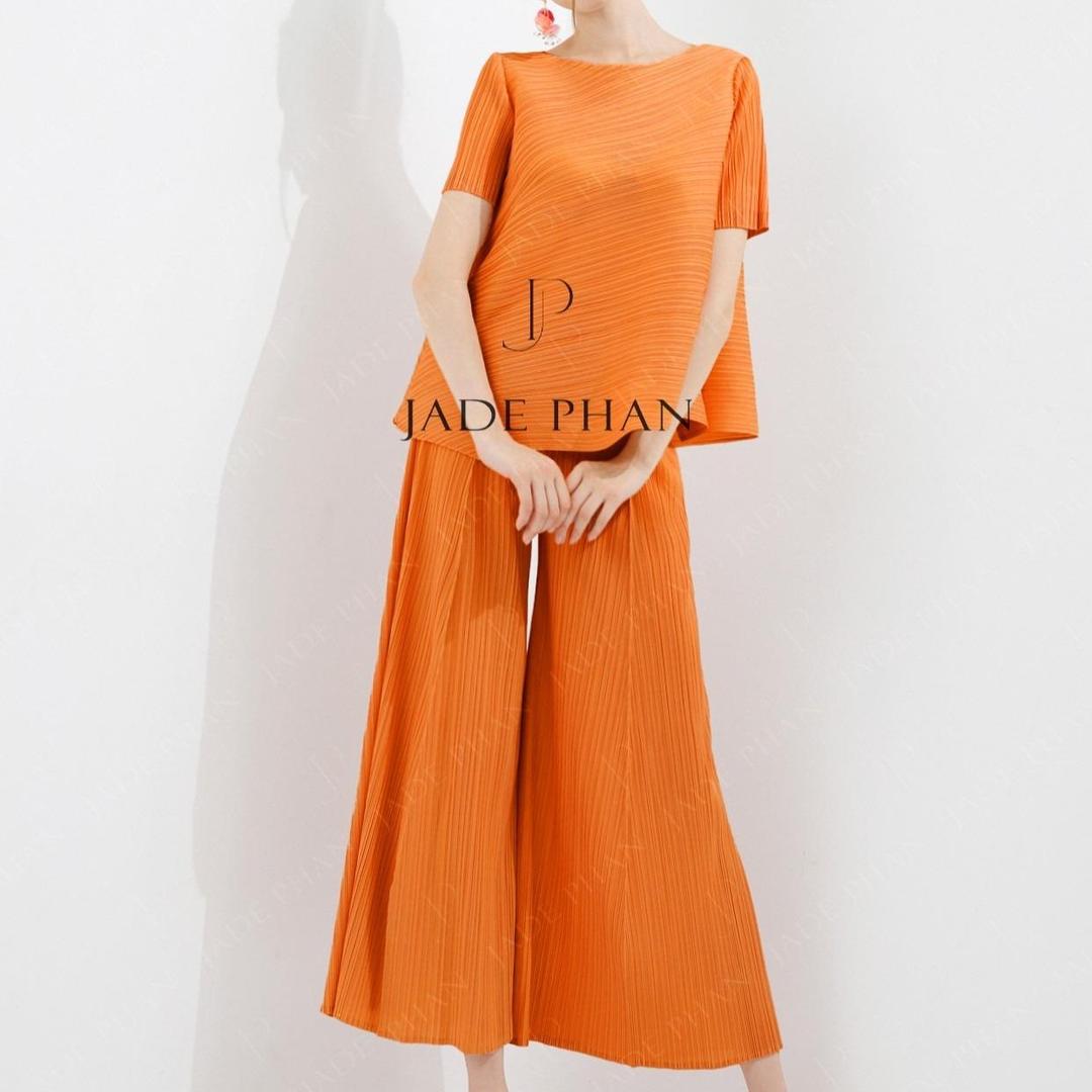 Set gồm áo và quầnđồng màu dập ly cao cấp, bộ quần áo freesize chuẩn form thanh lịch nhiều màu Jennie Gerda — ảnh 8