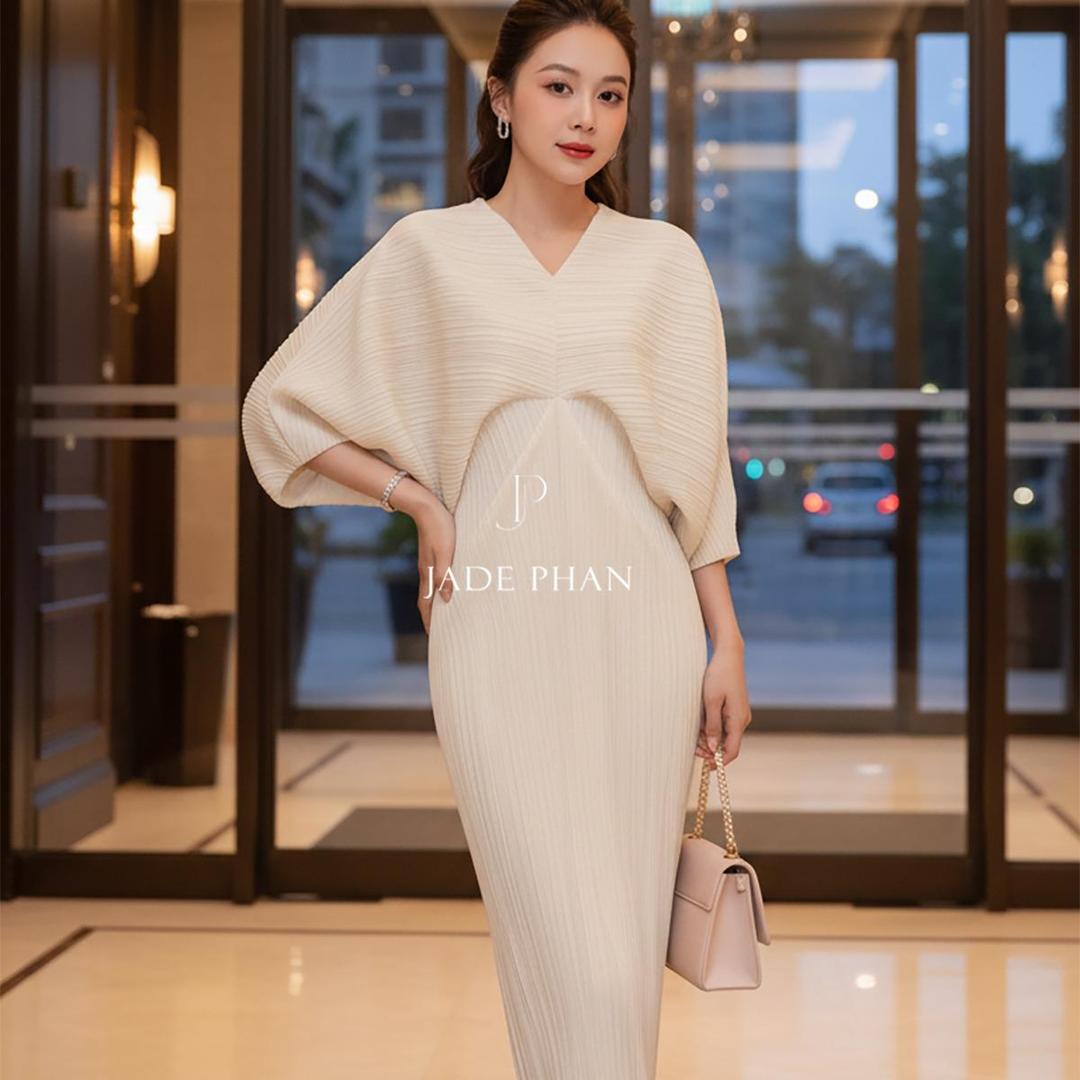 Váy Liana dập ly cao cấp JADEPHAN xếp ly lò xo — ảnh 20
