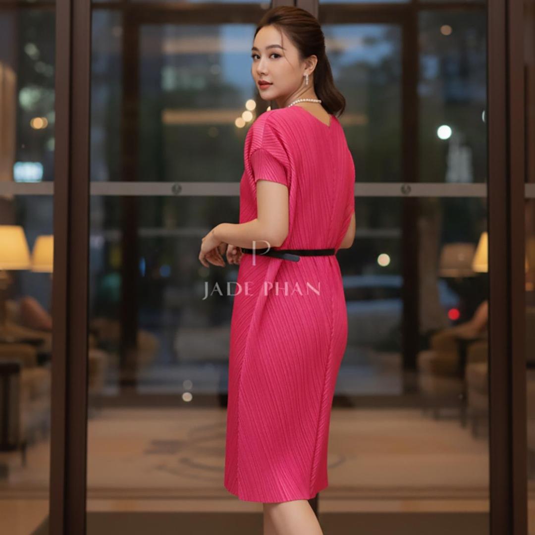 Váy Boise dập ly cao cấp JADEPHAN xếp ly lò xo — ảnh 13