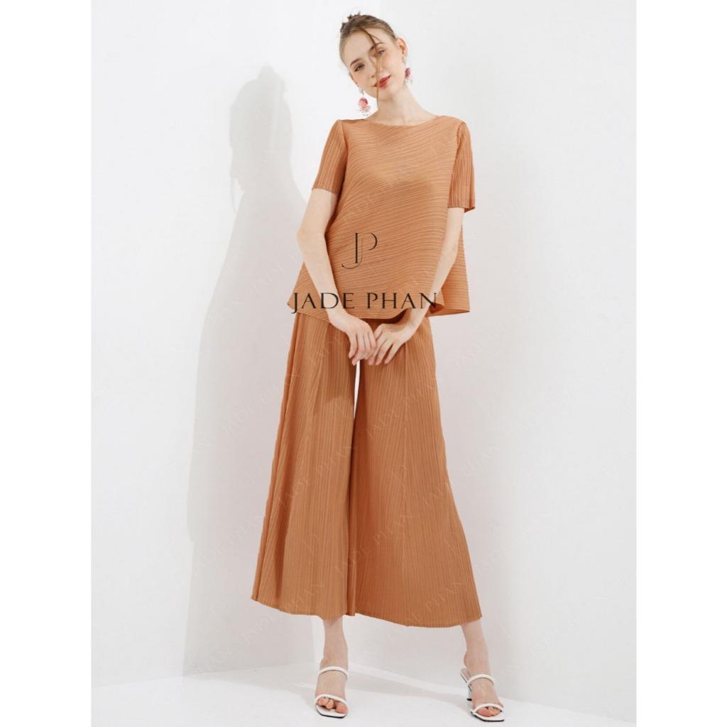 Set gồm áo và quầndập ly cao cấp, bộ quần áo freesize chuẩn form thanh lịch Jennie Gerda — ảnh 12