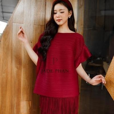 Áo Cara dập ly cao cấp JADEPHAN xếp ly lò xo — ảnh 3
