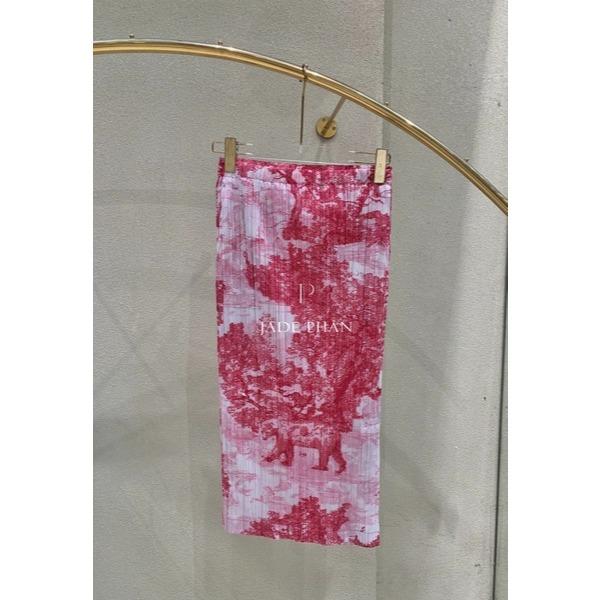 Chân váy Audora XẺ NGANG xếp ly nữ ống suông, chân váy midi nữ dập ly cao cấp không nhăn nhiều màu 76cm — ảnh 34