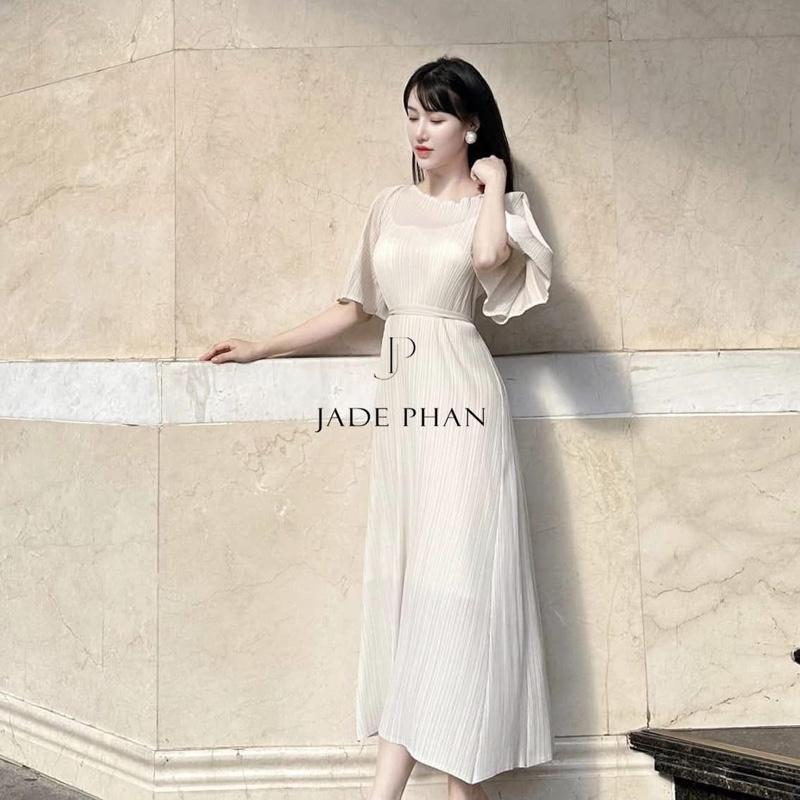 Váy Charisse dập ly cao cấp JADEPHAN xếp ly lò xo — ảnh 3