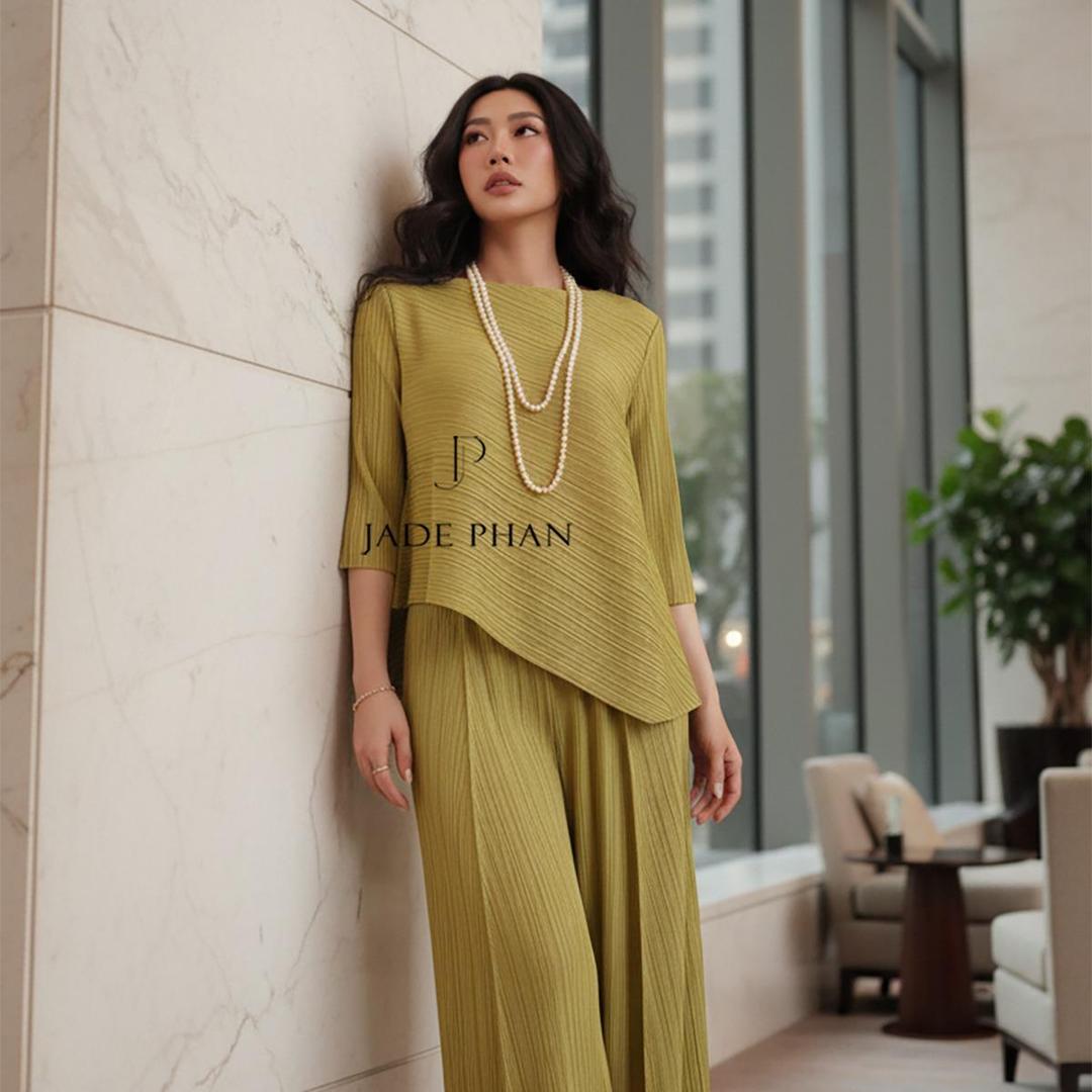 Áo Gerda dập ly cao cấp JADEPHAN thanh lịch nhiều màu — ảnh 18