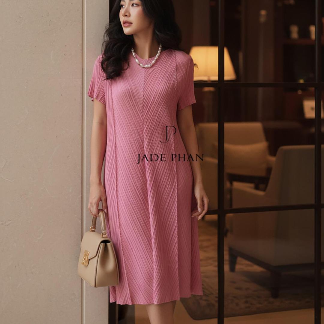 Váy Clarie dập ly cao cấp JADEPHAN nhiều màu thanh lịch — ảnh 11