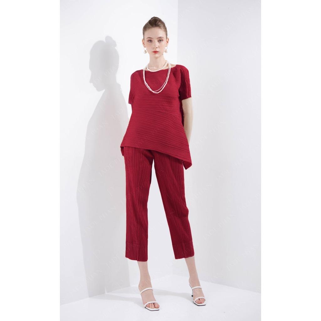 Set gồm áo và quần, bộ quần áo dập ly cao cấp không nhăn phong cách cá tính Katle Daisy — ảnh 4