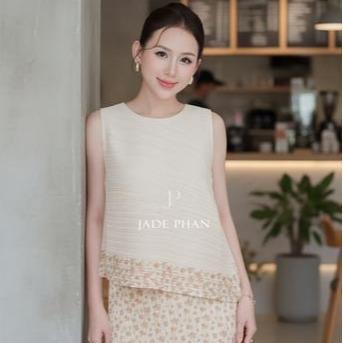 Áo Léa dập ly cao cấp JADEPHAN xếp ly lò xo nhiều màu — ảnh 26