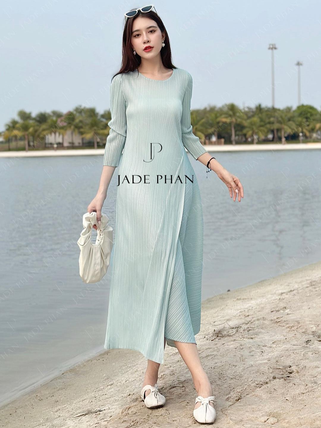 Váy Michela dập ly cao cấp JADEPHAN nhiều màu — ảnh 3