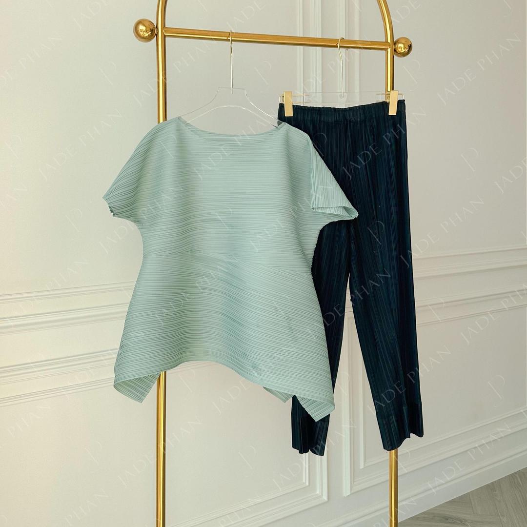 Set gồm áo và quầnmix màu, bộ quần áo dập ly cao cấp không nhăn phong cách cá tính nhiều màu Katle Daisy — ảnh 5