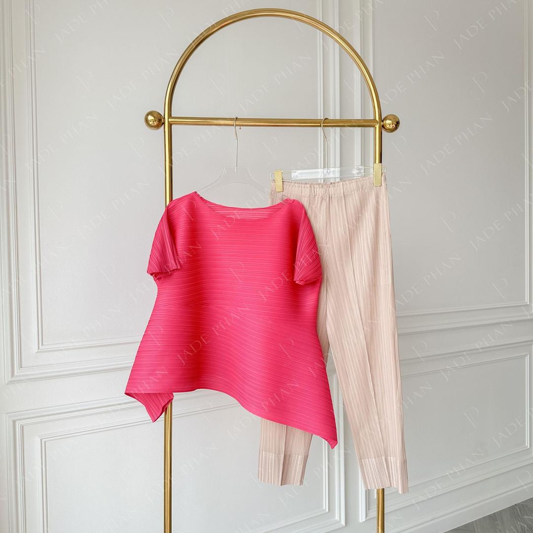 Set gồm áo và quầnmix màu, bộ quần áo dập ly cao cấp không nhăn phong cách cá tính nhiều màu Katle Daisy — ảnh 7