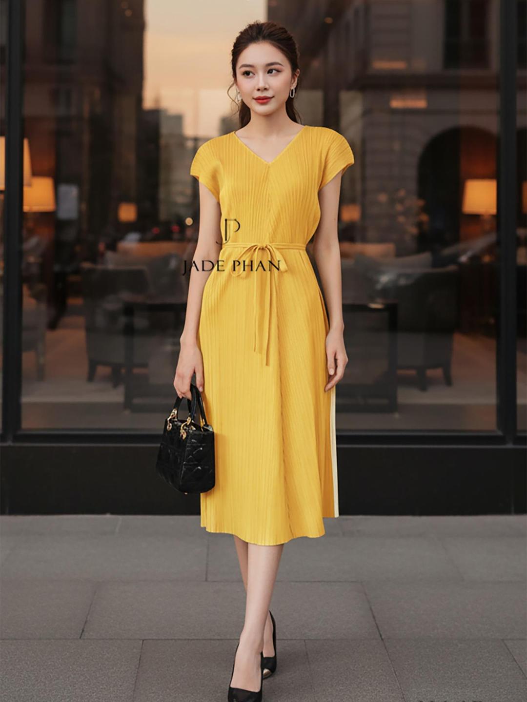 Váy Mabel dập ly cao cấp JADEPHAN thanh lịch — ảnh 2