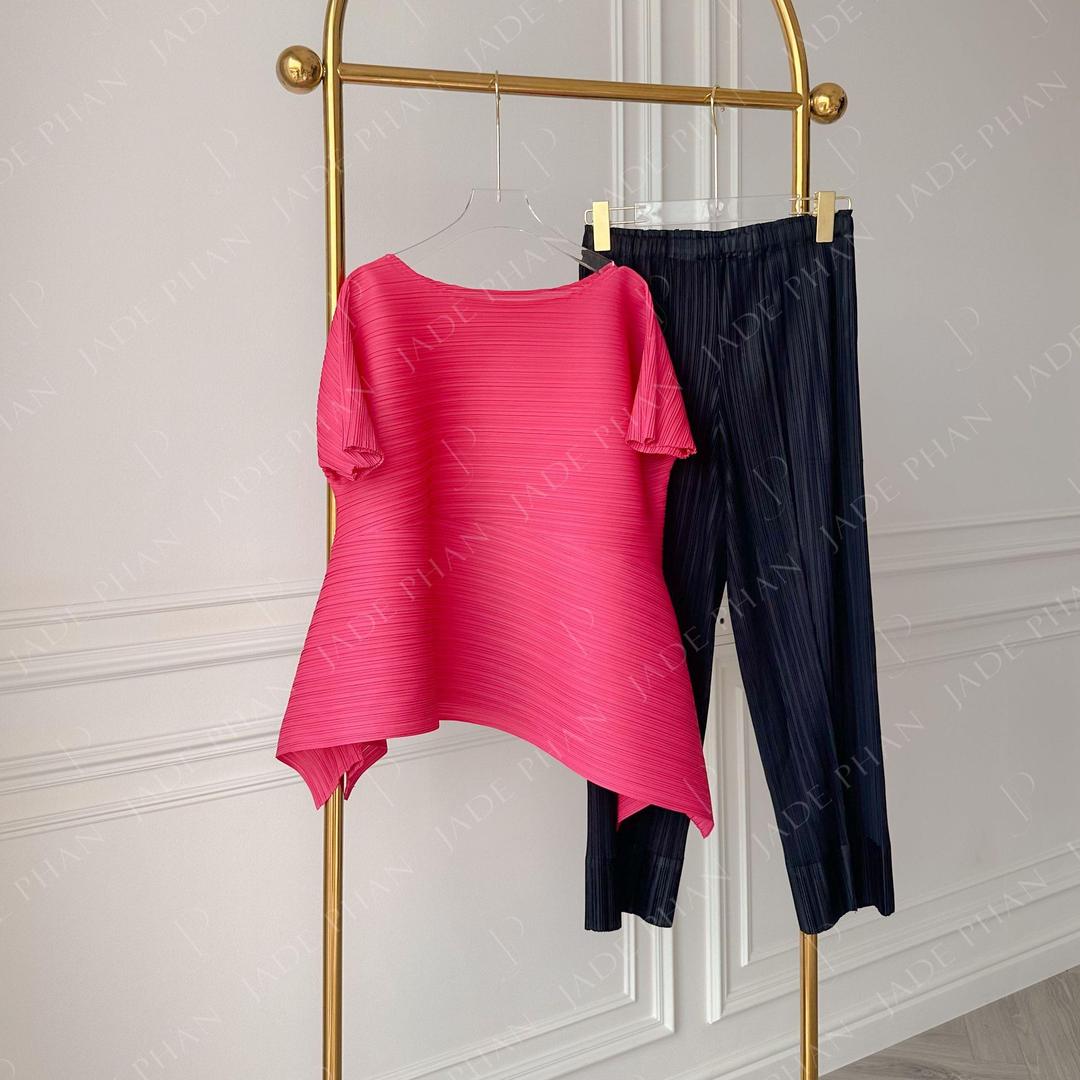 Set gồm áo và quầnmix màu, bộ quần áo dập ly cao cấp không nhăn phong cách cá tính nhiều màu Katle Daisy — ảnh 6
