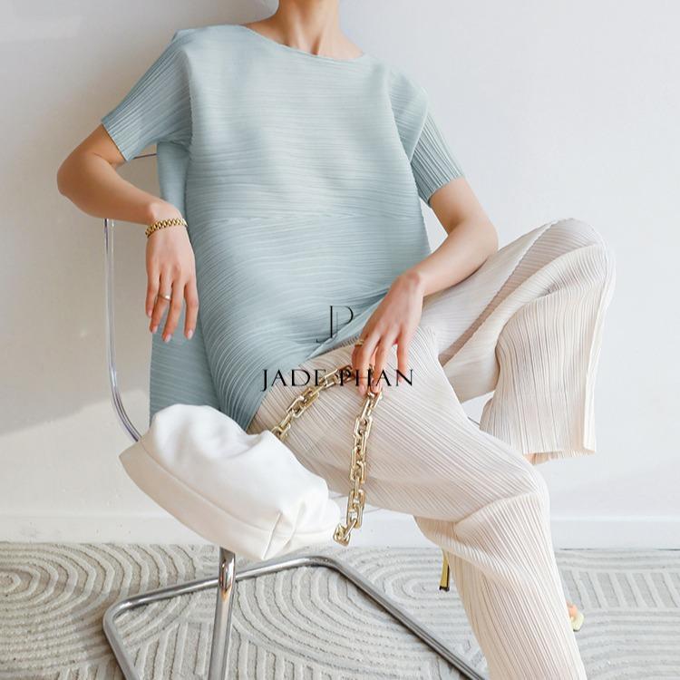 Set gồm áo và quầnmix màu, bộ quần áo dập ly cao cấp không nhăn phong cách cá tính nhiều màu Katle Daisy