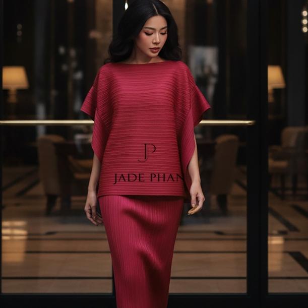 Áo Cara dập ly cao cấp JADEPHAN xếp ly lò xo — ảnh 3
