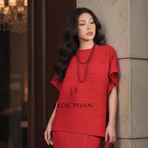 Áo Cara dập ly cao cấp JADEPHAN xếp ly lò xo — ảnh 4