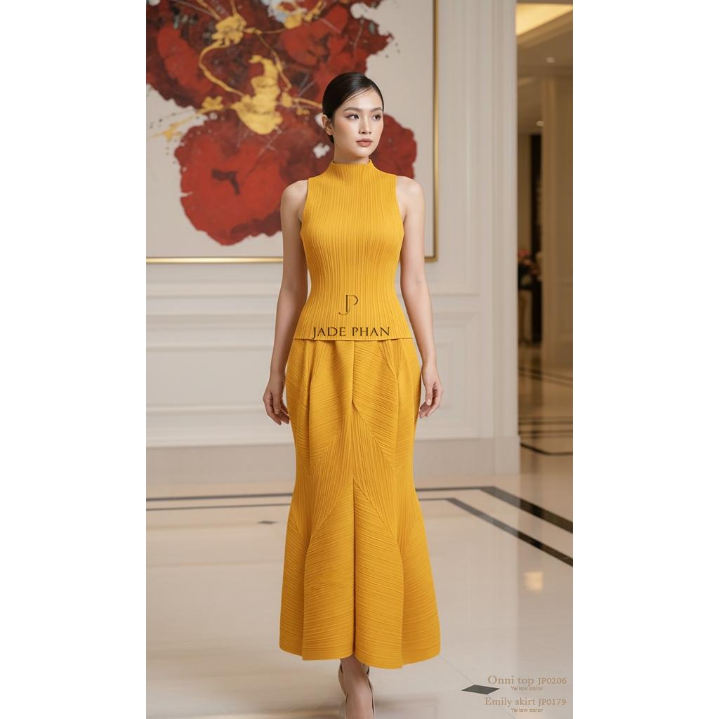 Set gồm áo và chân váy, bộ áo và chân váy xếp ly thanh lịch nhiều màu Onni Emily — ảnh 3