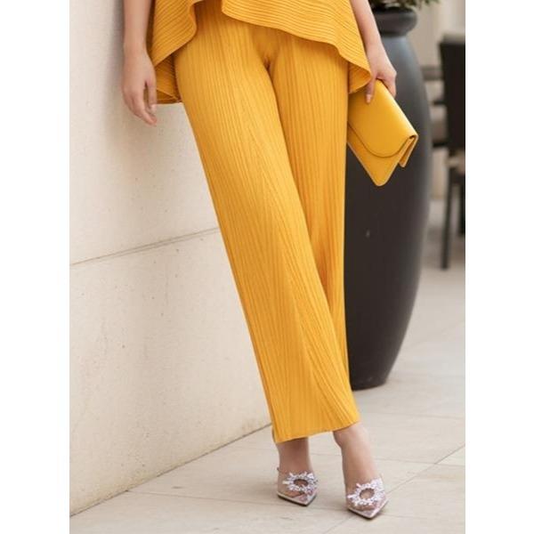 Quần Katle xếp ly nữ ống suông, quần ống rộng nữ dập ly cao cấp chuẩn form tôn dáng sang — ảnh 25