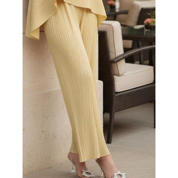 Quần Katle xếp ly nữ ống suông, quần ống rộng nữ dập ly cao cấp chuẩn form tôn dáng sang — ảnh 26