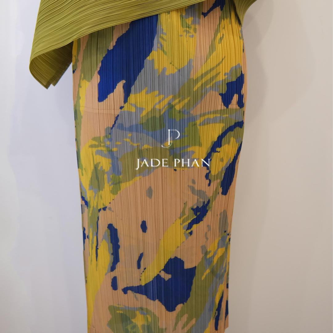 Chân váy Holly xẻ sau [JADEPHAN] in họa tiết — ảnh 10