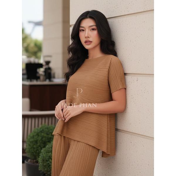 [HỎA TỐC] Set gồm áo và quần, bộ quần áo dập ly cao cấp không nhăn phong cách cá tính Katle Daisy — ảnh 4