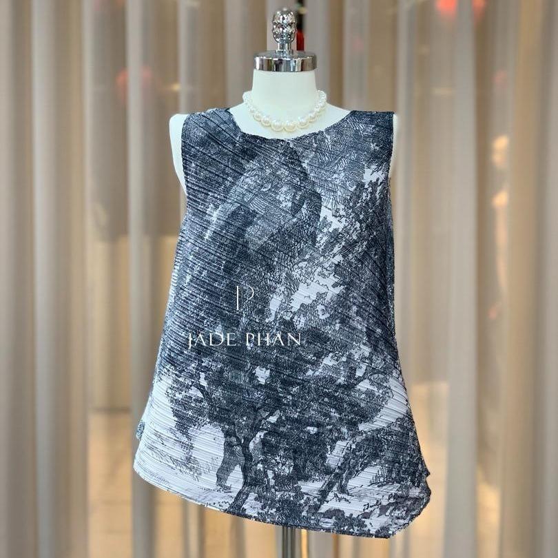 Áo Léa Họa tiết hoa dập ly cao cấp — ảnh 4