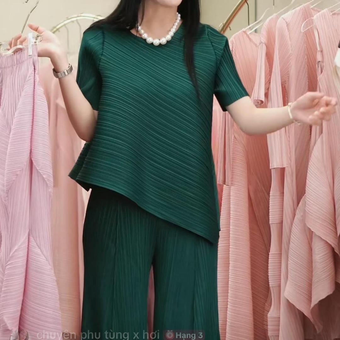 Set gồm áo và quầnđồng màu dập ly cao cấp, bộ quần áo freesize chuẩn form thanh lịch nhiều màu Jennie Gerda — ảnh 14