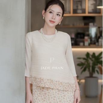 Áo Gerda dập ly cao cấp JADEPHAN thanh lịch nhiều màu — ảnh 27