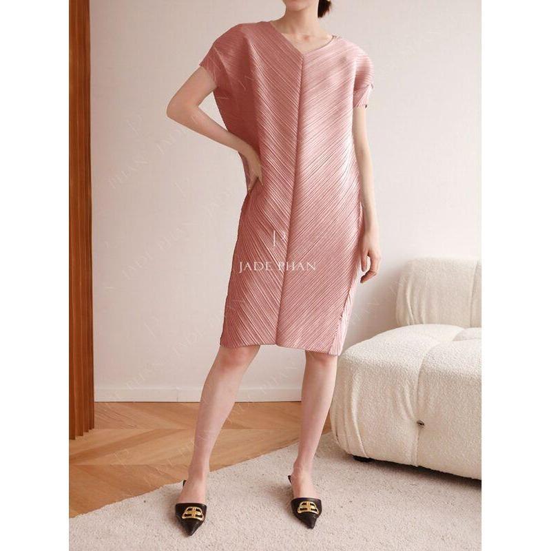 Váy Boise dập ly cao cấp JADEPHAN xếp ly lò xo — ảnh 24