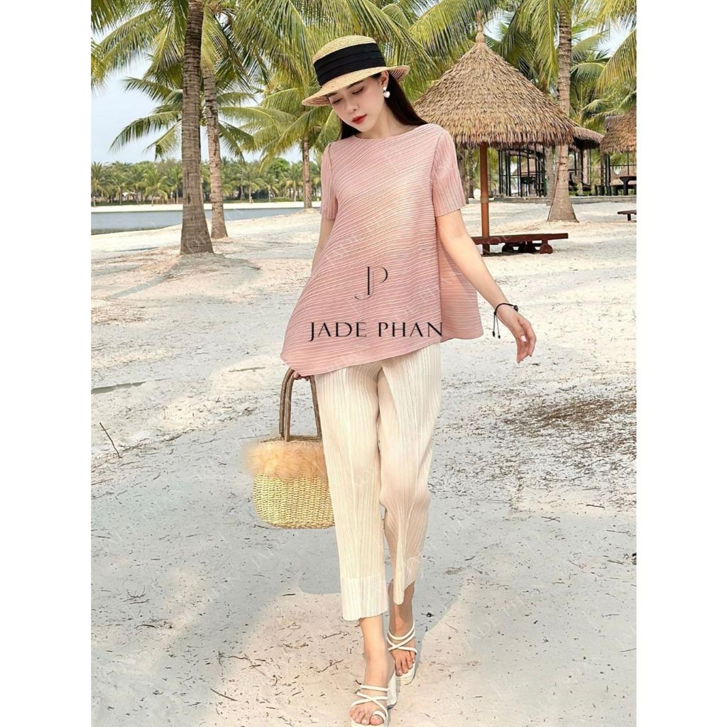 Set gồm áo và quần, bộ quần áo xếp ly lò xo thanh lịch Jennie Daisy