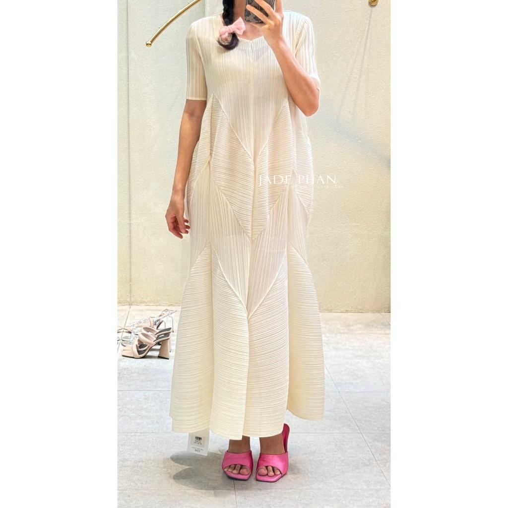 Váy Rose dập ly cao cấp JADEPHAN xếp ly lò xo thanh lịch — ảnh 31