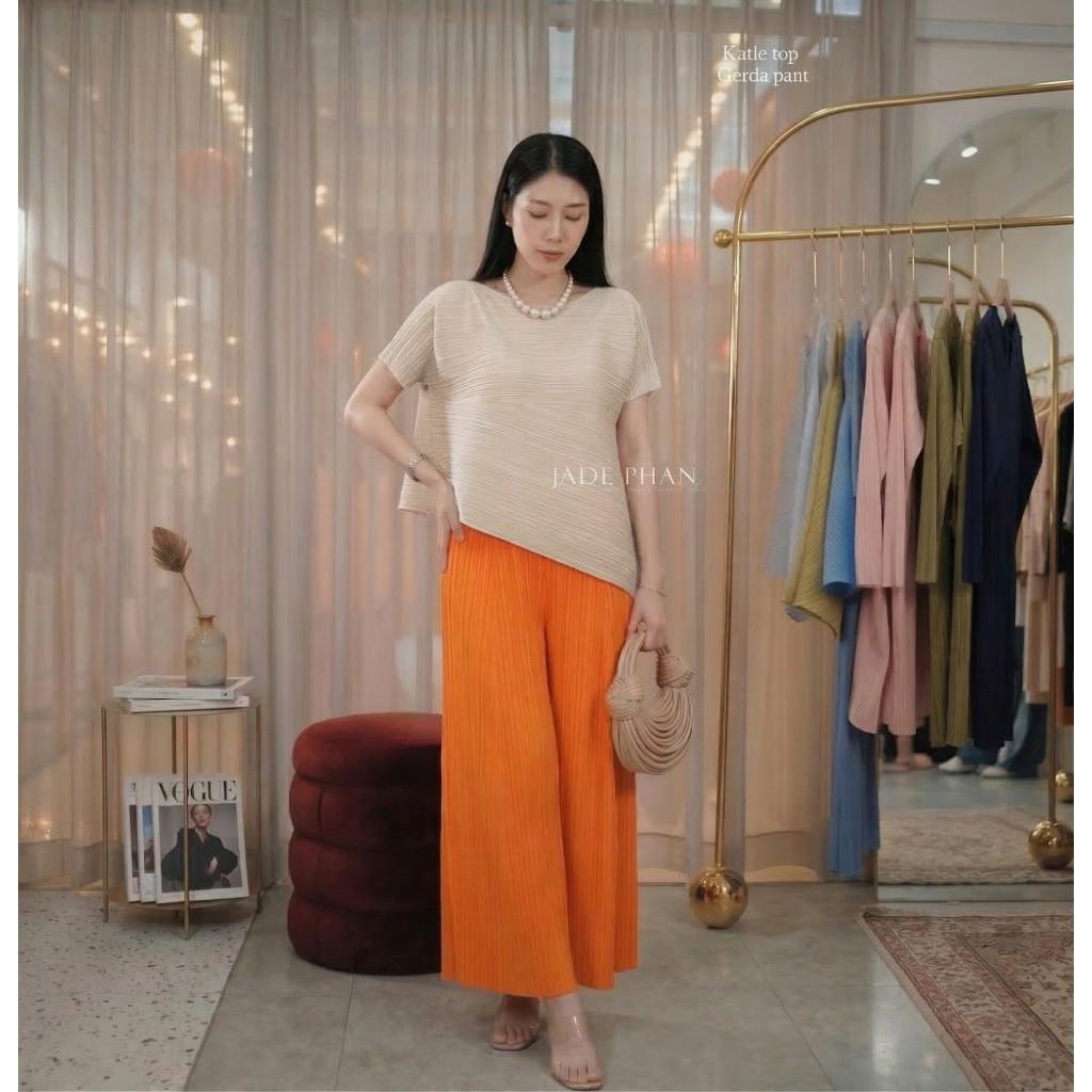 Set gồm áo và quần, bộ quần áo xếp ly cao cấp sang trọng chuẩn form Katle Gerda — ảnh 2