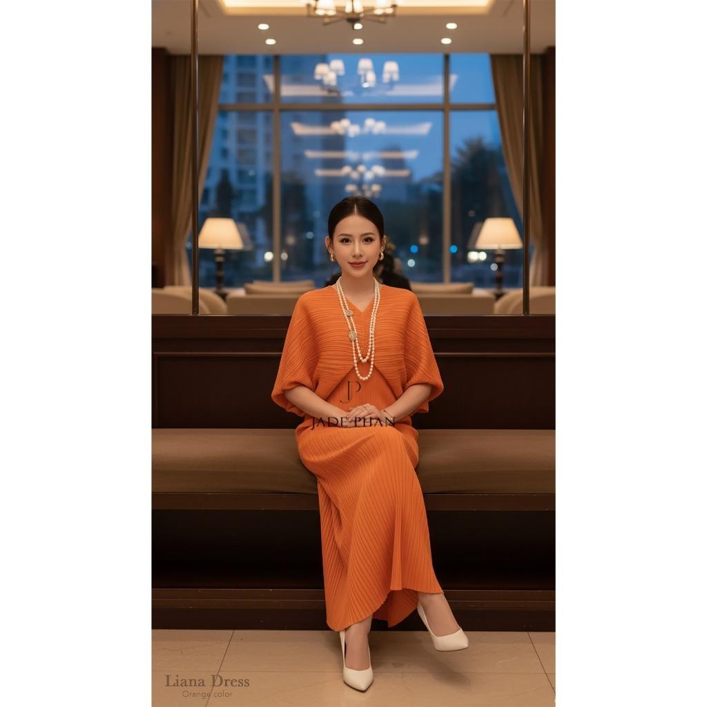 Váy Liana dập ly cao cấp JADEPHAN xếp ly lò xo — ảnh 2