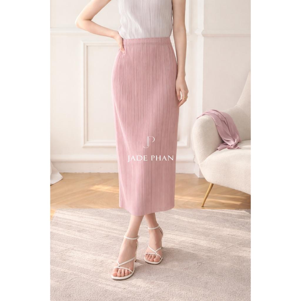 Chân váy Holly XẺ SAU xếp ly, chân váy midi nữ dập ly cao cấp không nhăn nhiều màu 76cm 86cm — ảnh 24