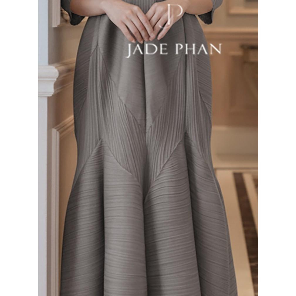 Váy Rose dập ly cao cấp JADEPHAN xếp ly lò xo thanh lịch — ảnh 7