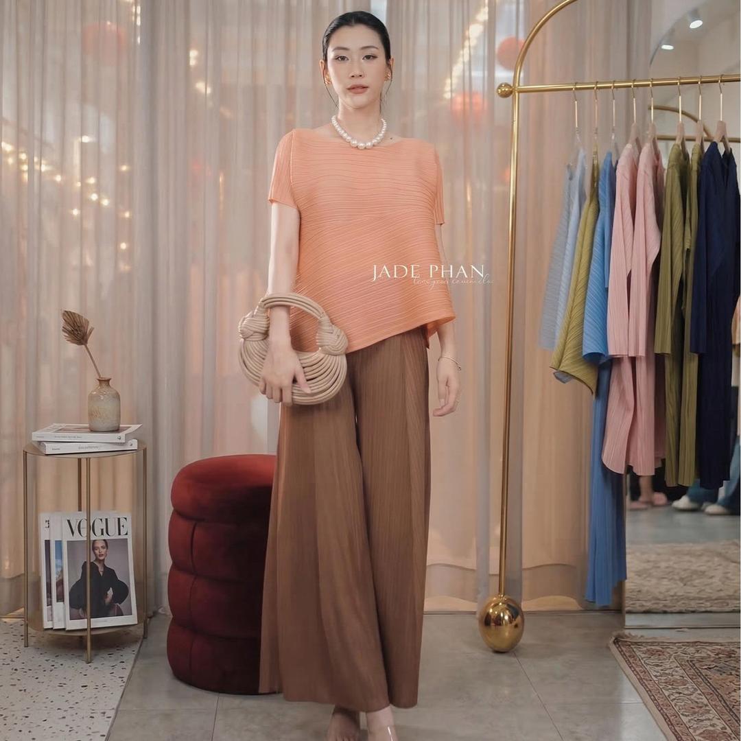 Set gồm áo và quần, bộ quần áo xếp ly cao cấp sang trọng chuẩn form Katle Gerda — ảnh 8