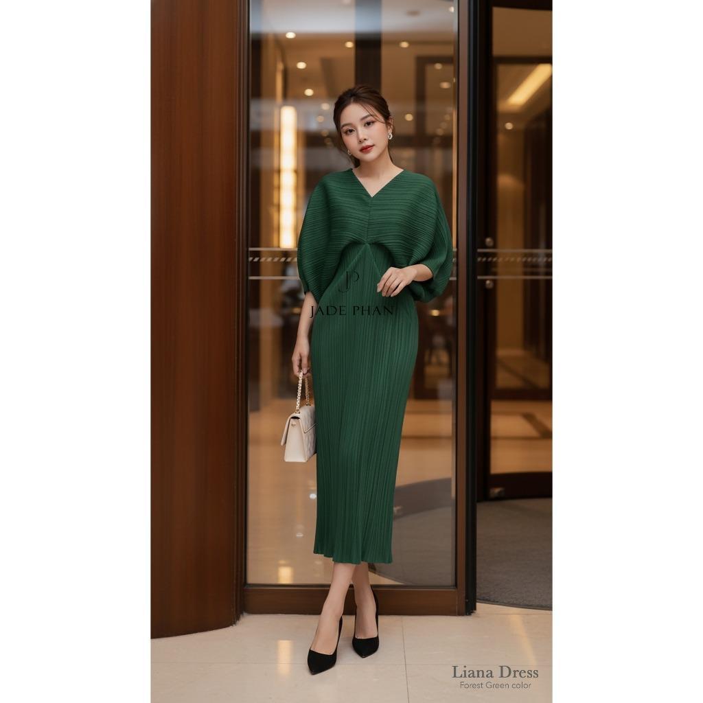 Váy Liana dập ly cao cấp JADEPHAN xếp ly lò xo — ảnh 25
