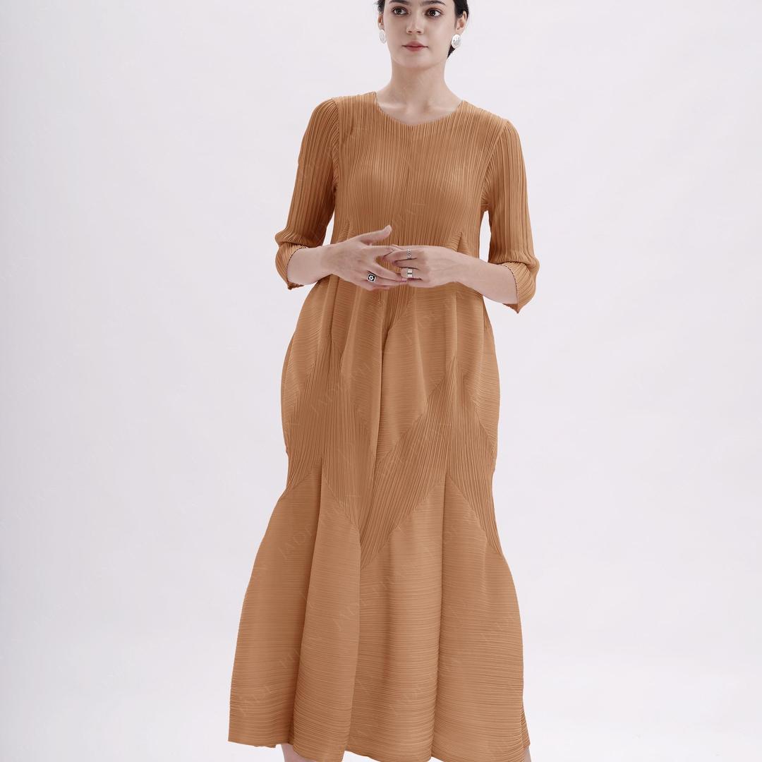 Váy Doris dập ly cao cấp JADEPHAN xếp ly lò xo nhiều màu — ảnh 29