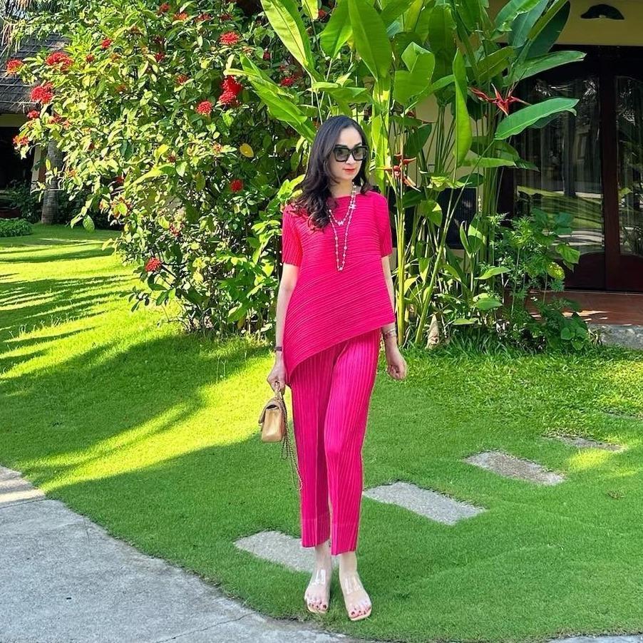 Set gồm áo và quầnđồng màu, bộ quần áo dập ly cao cấp không nhăn phong cách cá tính nhiều màu Katle Daisy — ảnh 4