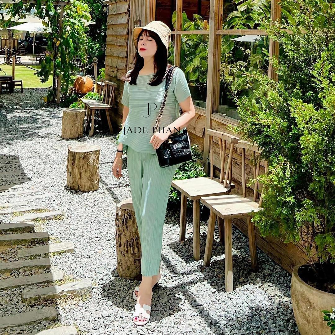 Set gồm áo và quầnđồng màu, bộ quần áo dập ly cao cấp không nhăn phong cách cá tính nhiều màu Katle Daisy — ảnh 11