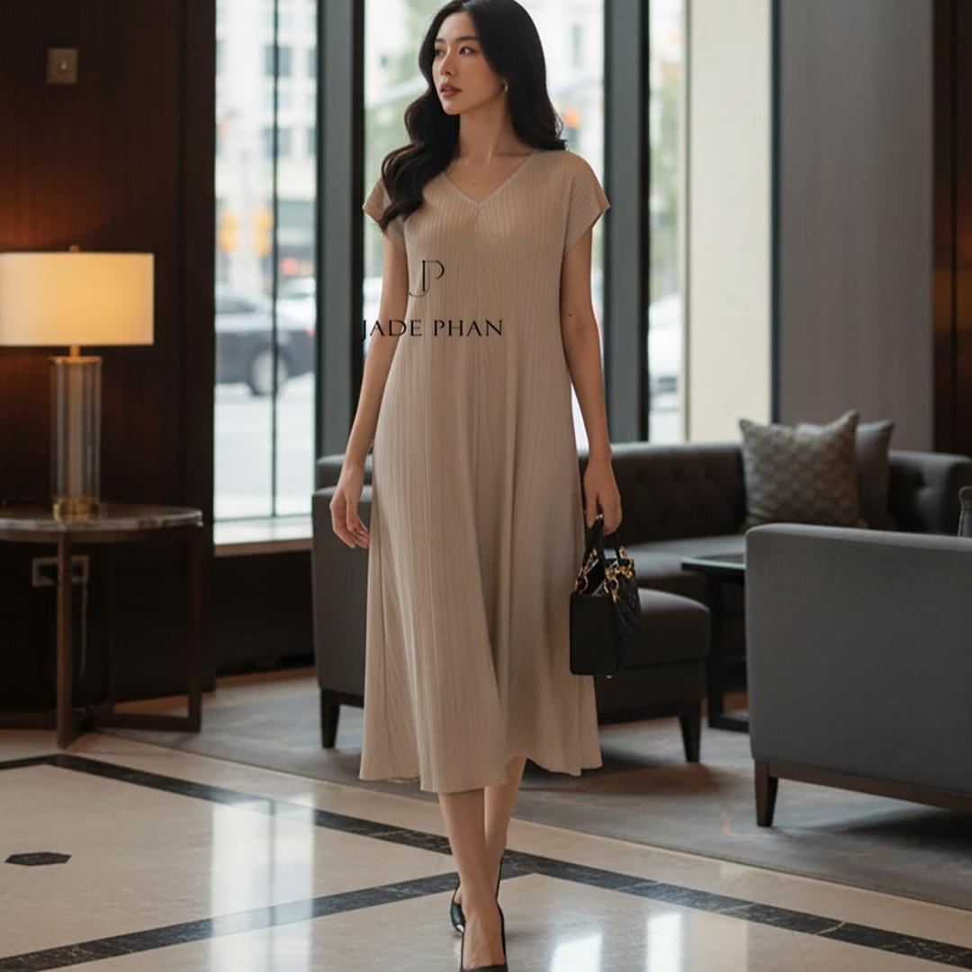 Váy Mabel dập ly cao cấp JADEPHAN thanh lịch — ảnh 8