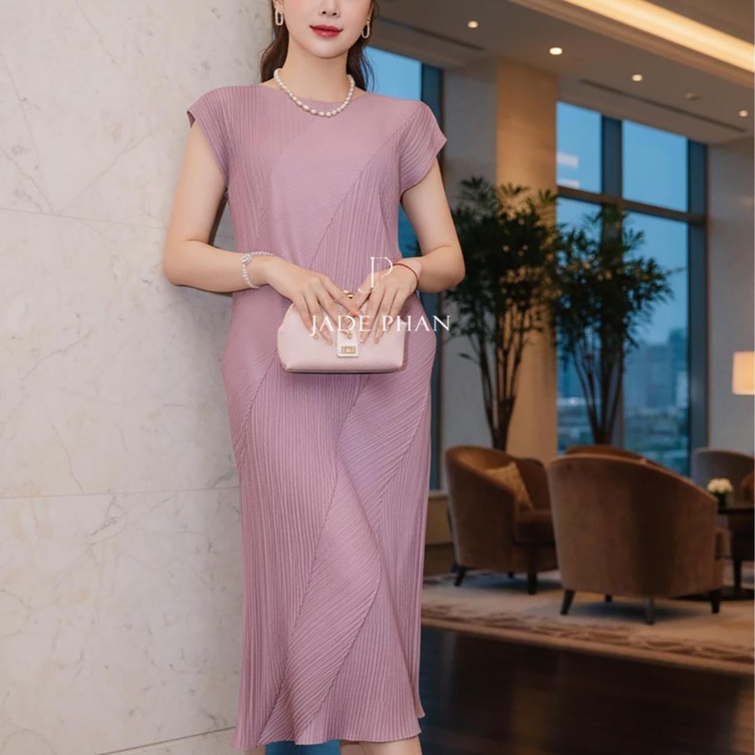 Váy Louisa dập ly cao cấp JADEPHAN freesize nhiều màu — ảnh 10