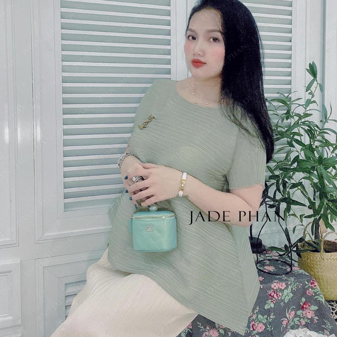 Set gồm áo và chân váyKatle Audora mix màu, áo xếp ly tà chéo và chân váy bút chì xẻ cạnh bắp chân dập ly cao cấp nhiều màu — ảnh 10