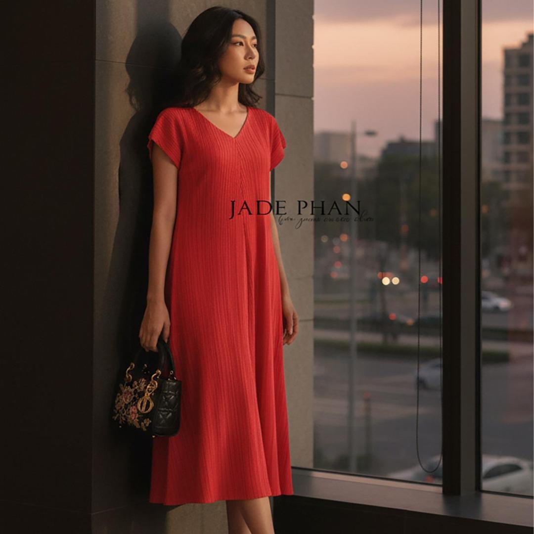 Váy Mabel dập ly cao cấp JADEPHAN thanh lịch — ảnh 5