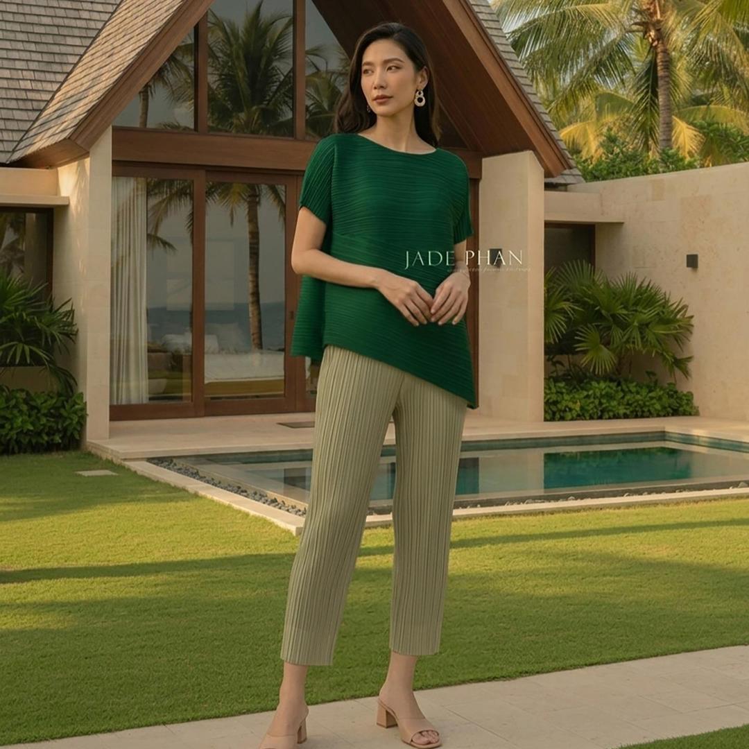 Set gồm áo và quầnmix màu, bộ quần áo dập ly cao cấp không nhăn phong cách cá tính nhiều màu Katle Daisy — ảnh 12