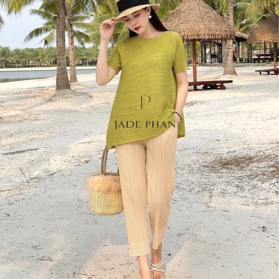Set gồm áo và quầnmix màu, bộ quần áo xếp ly lò xo thanh lịch Jennie Daisy — ảnh 2