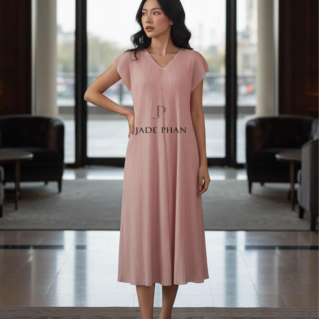 Váy Mabel dập ly cao cấp JADEPHAN thanh lịch — ảnh 7